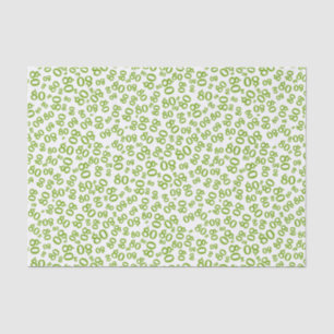 Papel De Seda Padrão de Números Aleatórios de 80 Verde/Partido B