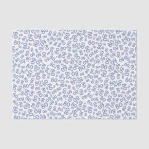 Papel De Seda Padrão de Números Aleatórios do 80 Blue/White Part