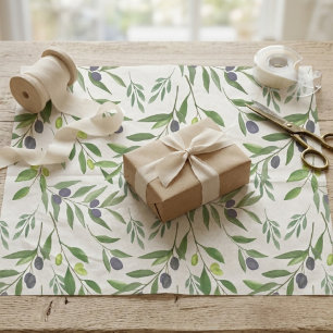 Papel De Seda Padrão de Oliva Country Francês