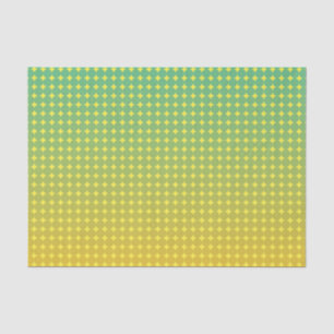 Papel De Seda Padrão de Ombre Verde e Laranja de Citrus de Ver