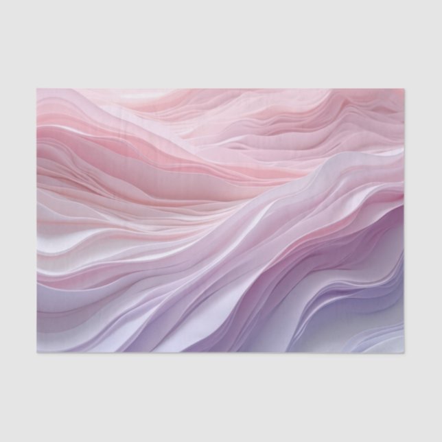 Papel De Seda Padrão de Onda Pastel Calming (Frente )