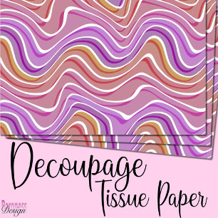 Papel De Seda Padrão de ondas abstrato cor-de-rosa vermelho roxo