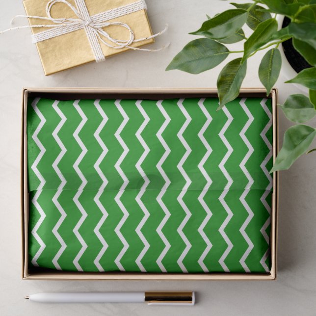 Papel De Seda Padrão de Ondas Chevron Dinâmicas (Presente)