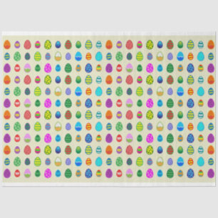 Papel De Seda Padrão de ovo de Páscoa colorido e bonito