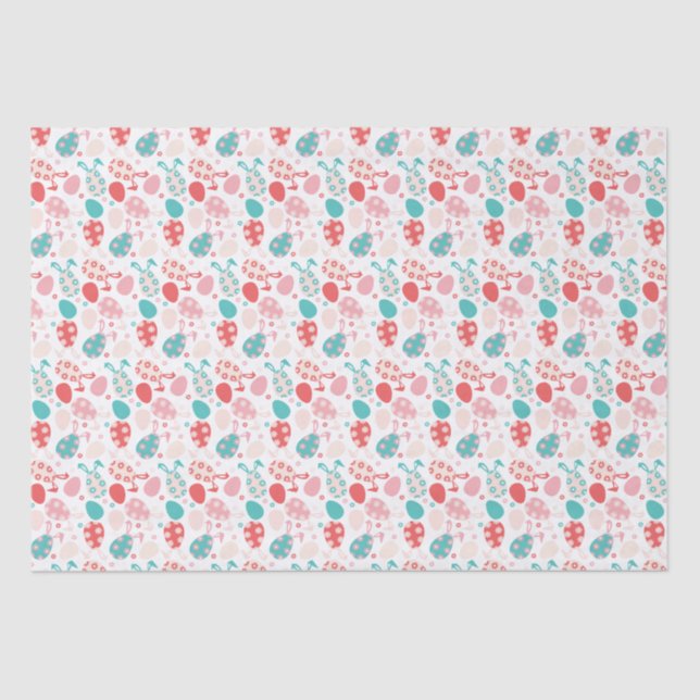 Papel De Seda Padrão de Ovos de Páscoa (Frente )