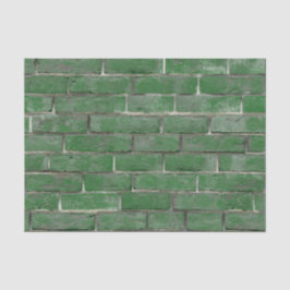 Papel De Seda Padrão de Parede de Brick Verde