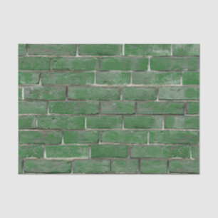 Papel De Seda Padrão de Parede de Brick Verde