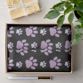 Papel De Seda Padrão De Patas, Patas Liláticas, Patas Cachorros,