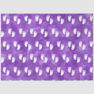 Papel De Seda Padrão de Pegada do Chá de fraldas de Aquarela Rox