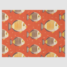 Padrão de Peixes Tropicais Fofos