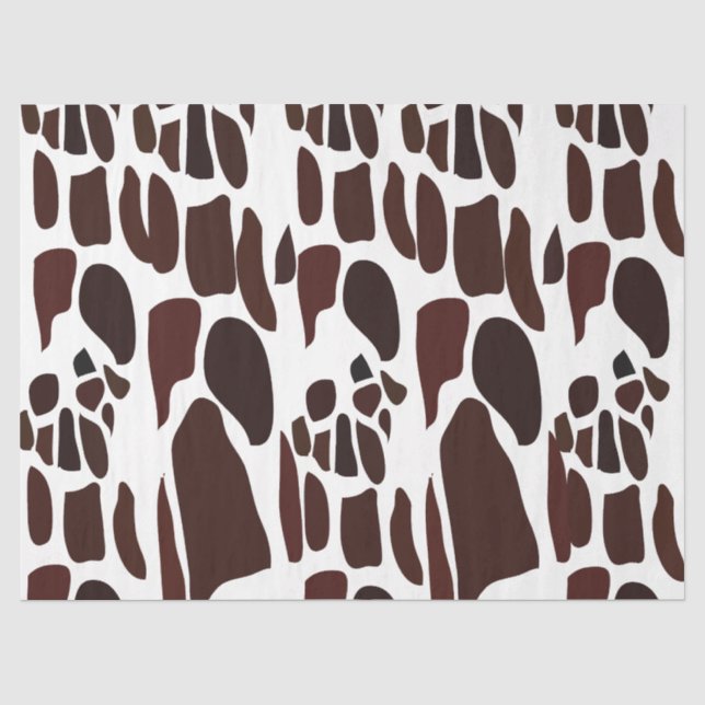 Papel De Seda Padrão de Pele de Girafa (Frente )