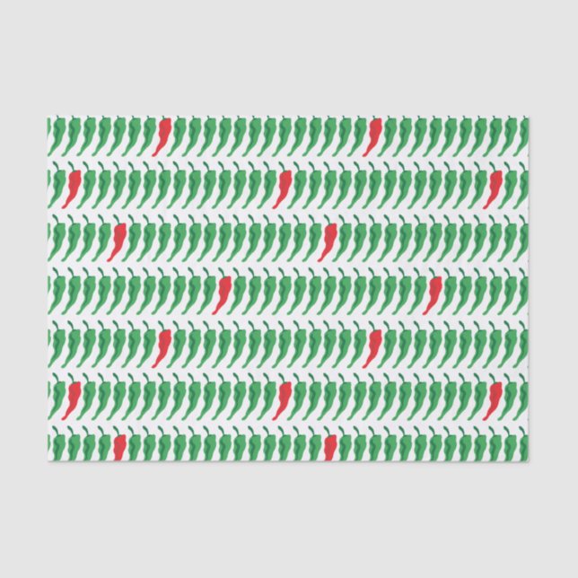 Papel De Seda Padrão de Pimenta do Chile (Frente )