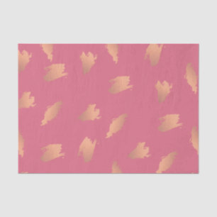 Papel De Seda Padrão de pincel pintinho de rosa de ouro Elegant