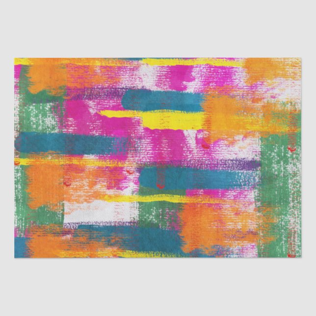 Papel De Seda Padrão de pintura de abstrato (Frente )