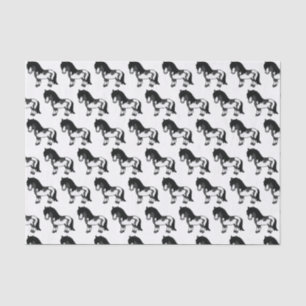 Papel De Seda Padrão de pônei de desenho animado Shetland Pinto