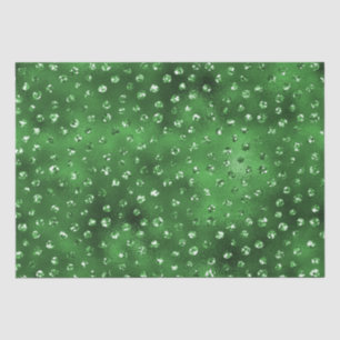 Papel De Seda Padrão de Pontos Glam Glitter Verde