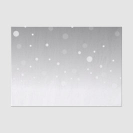 Papel De Seda Padrão de Pontos Ombre Cinza Branco