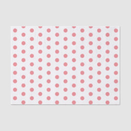 Papel De Seda Padrão de Pontos Polka Rosa Coral