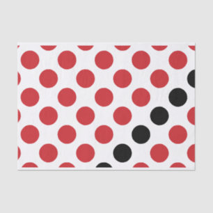 Papel De Seda Padrão de pontos vermelhos e pretos + seu plano de