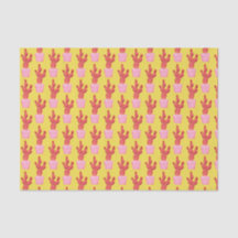 Padrão de Pop de Arte Cinza Moderno Amarelo Cactus