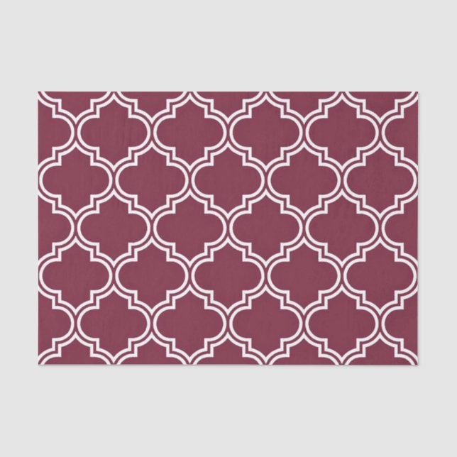 Papel De Seda Padrão de Quatrefoil (Frente )