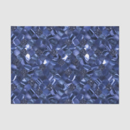 Papel De Seda Padrão de Quatrefoil de marinho Azul-Marrocos