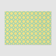 Padrão de Quatrefoil Marocano Amarelo e Teal