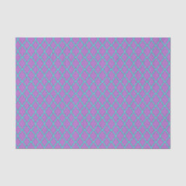 Papel De Seda Padrão de Quatrefoil Marocano Roxo e Teal