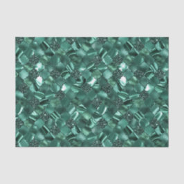 Papel De Seda Padrão de Quatrefoil Marroquino Verde Escuro