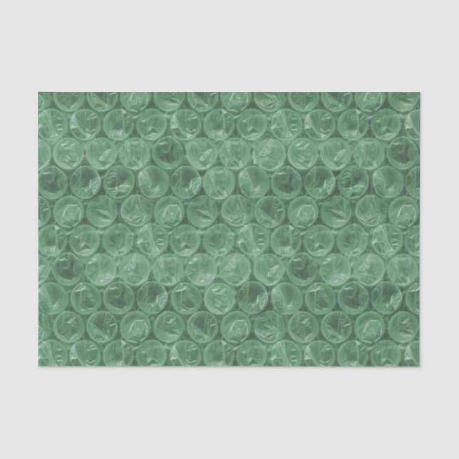 Papel De Seda Padrão de quebra de bolha verde (Frente )