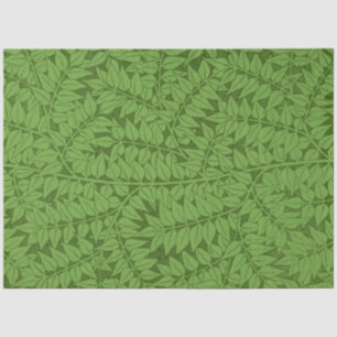 Papel De Seda Padrão de Ramificação Verde (Arte Selvagem) (Wi