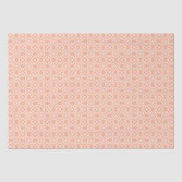 Papel De Seda Padrão de Renda Floral Laranja e Branco Suave