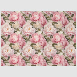 Papel De Seda Padrão de repetição de trombose branca rosa