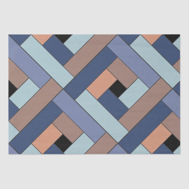 Papel De Seda Padrão de Retângulo (ver3) com Detalhe Personaliza (Frente )