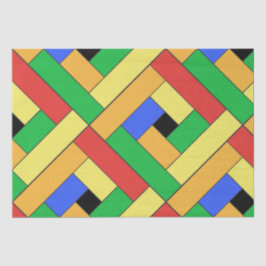 Papel De Seda Padrão de Retângulo (ver9) com Detalhe Personaliza