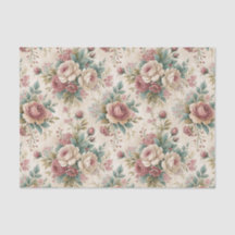 Padrão de Rosa Inglesa em Chintz Botânico Vitorian