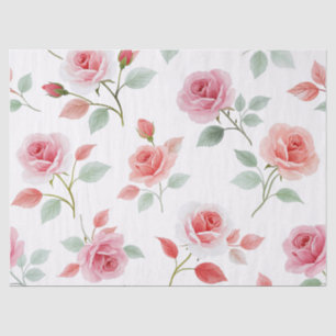 Papel De Seda Padrão de Rosa Rosa, cor suave,