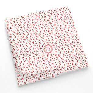 Papel De Seda Padrão de Roseqos de Berries Vermelhos com Aquarel