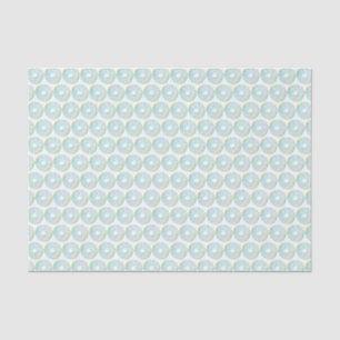 Papel De Seda Padrão de Rosquinhas de aspersão azul de cor aquos