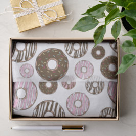 Papel De Seda Padrão De Rosquinhas, Rosquinhas Rosa, Rosquinhas