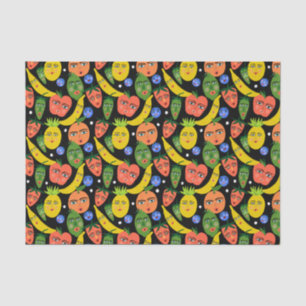 Papel De Seda Padrão de salada de Fruta engraçada