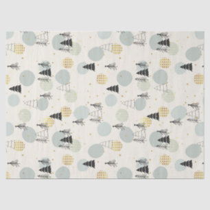 Papel De Seda Padrão de Símbolos de Natal Feitos à Mão