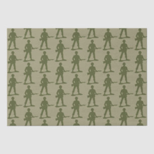 Papel De Seda Padrão de Soldados do Exército Verde 