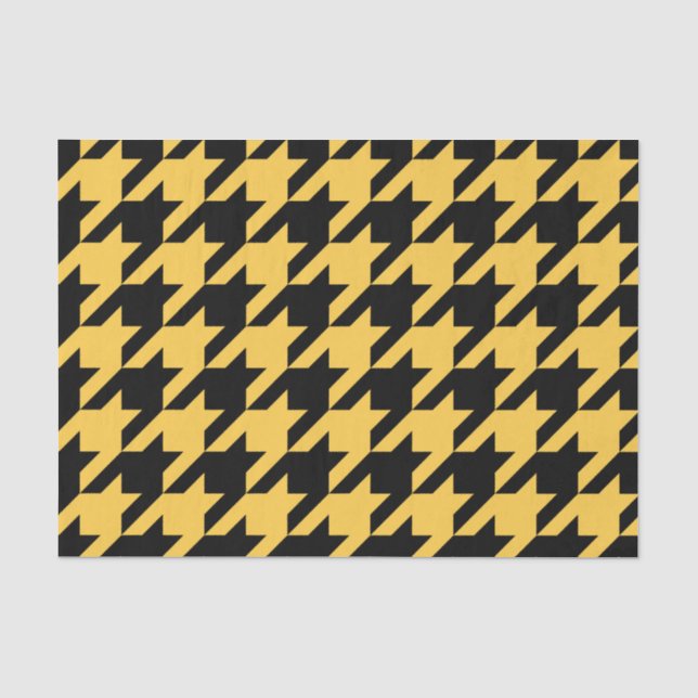Papel De Seda Padrão de som preto e amarelo (Frente )