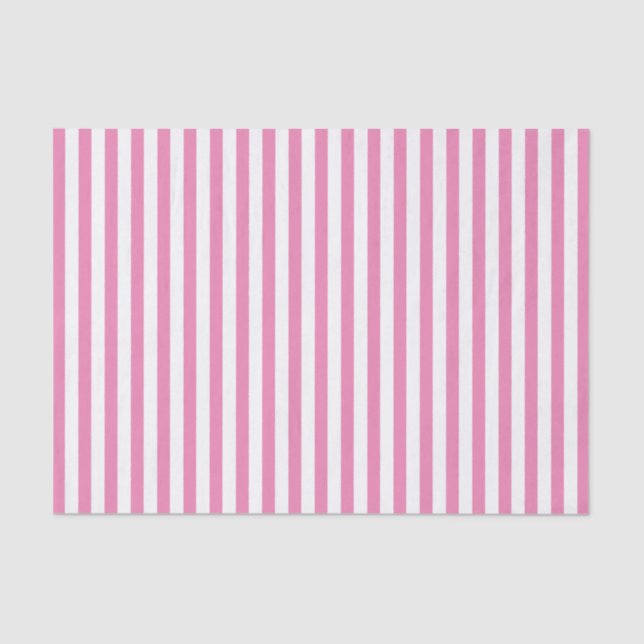 Papel De Seda Padrão de Stripes Simples, Rosa/Geométrico Branco (Frente )