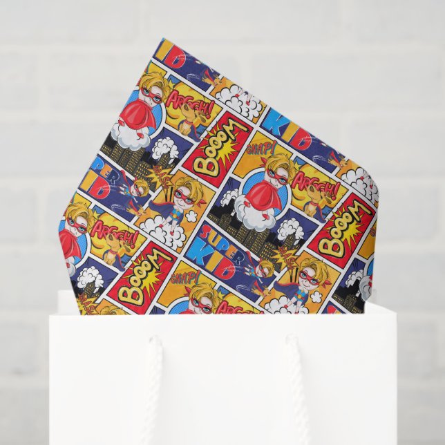 Papel De Seda padrão de super-herói de martelo giro (Sacola de presentes)