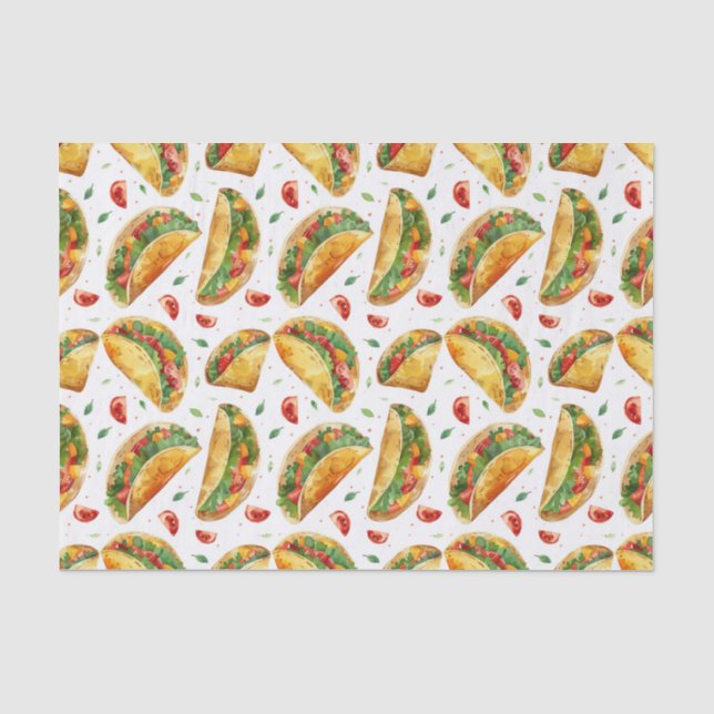 Papel De Seda Padrão de Taco (Frente )