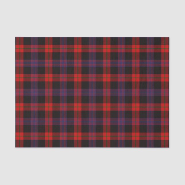 Papel De Seda Padrão de Tartan da família Brown (Frente )