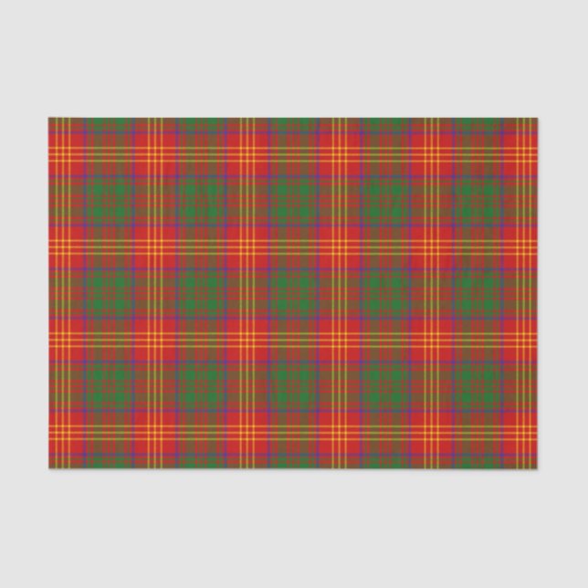 Papel De Seda Padrão de Tartan da Família Burns (Frente )