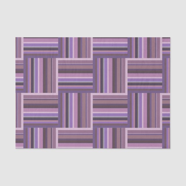 Papel De Seda Padrão de tecelagem de faixas de Mauve (Frente )